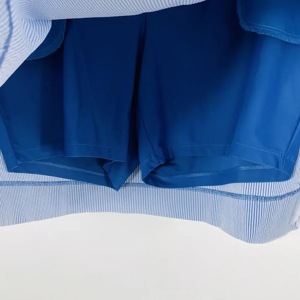 S.C. & Co. Skort XXL Striped 360 Degree Tummy Control Blue White - Picture 5 of 8